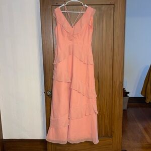 Peach pink AW Bridal dress